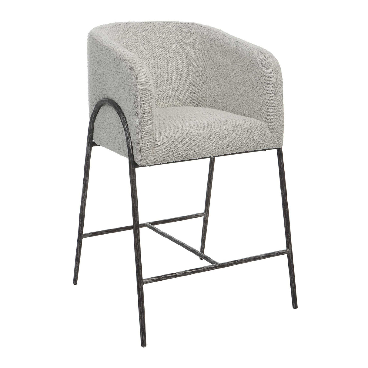   Barrel-Back Boucle Counter Stool | Oroa.com