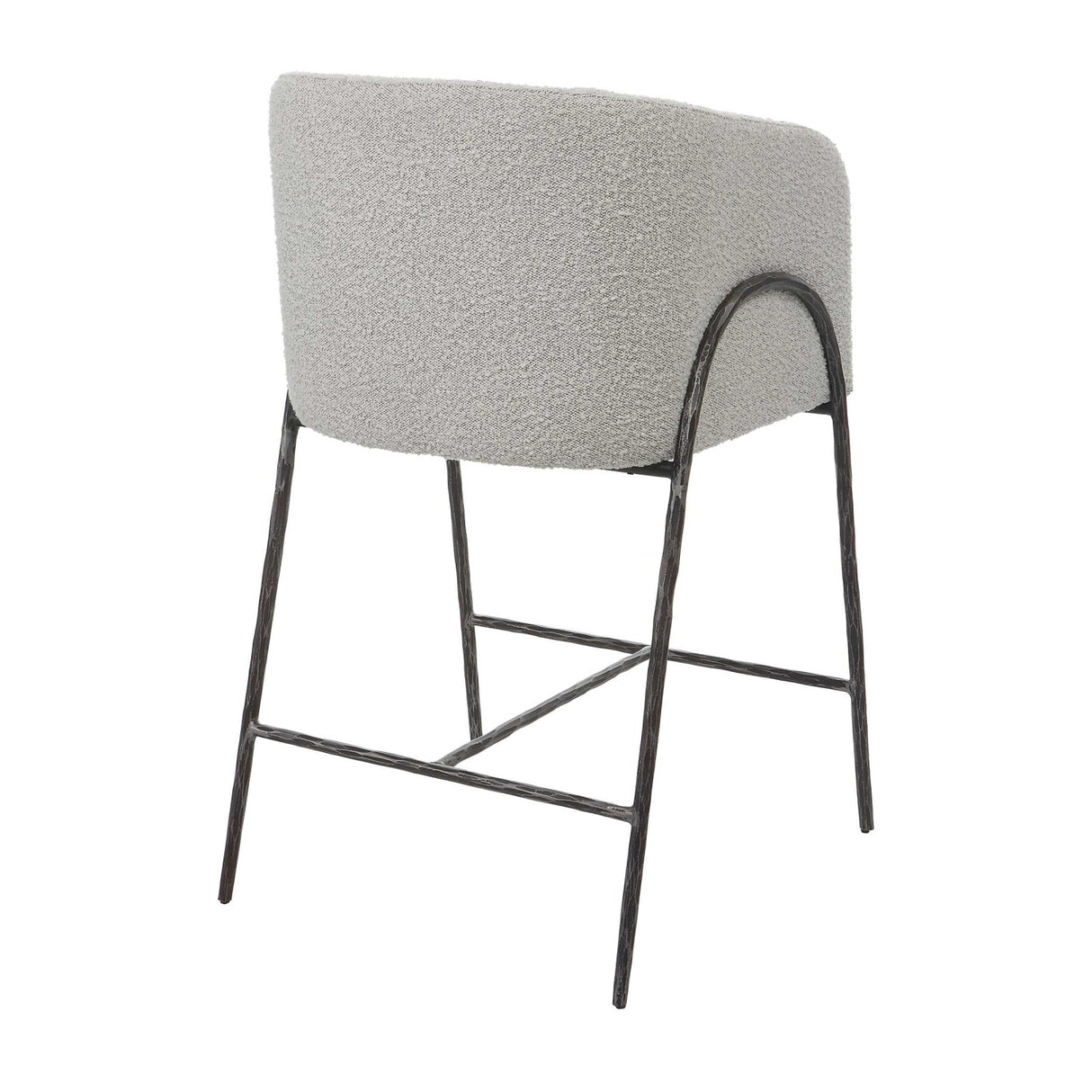   Barrel-Back Boucle Counter Stool | Oroa.com