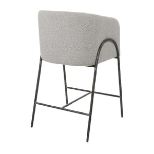   Barrel-Back Boucle Counter Stool | Oroa.com