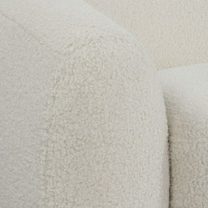   White Shearling Curved Sofa | Oroa.com