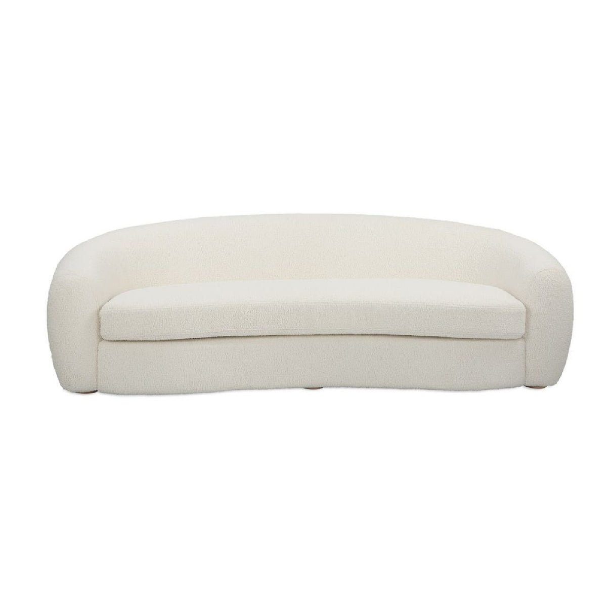   White Shearling Curved Sofa | Oroa.com