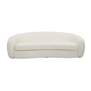   White Shearling Curved Sofa | Oroa.com