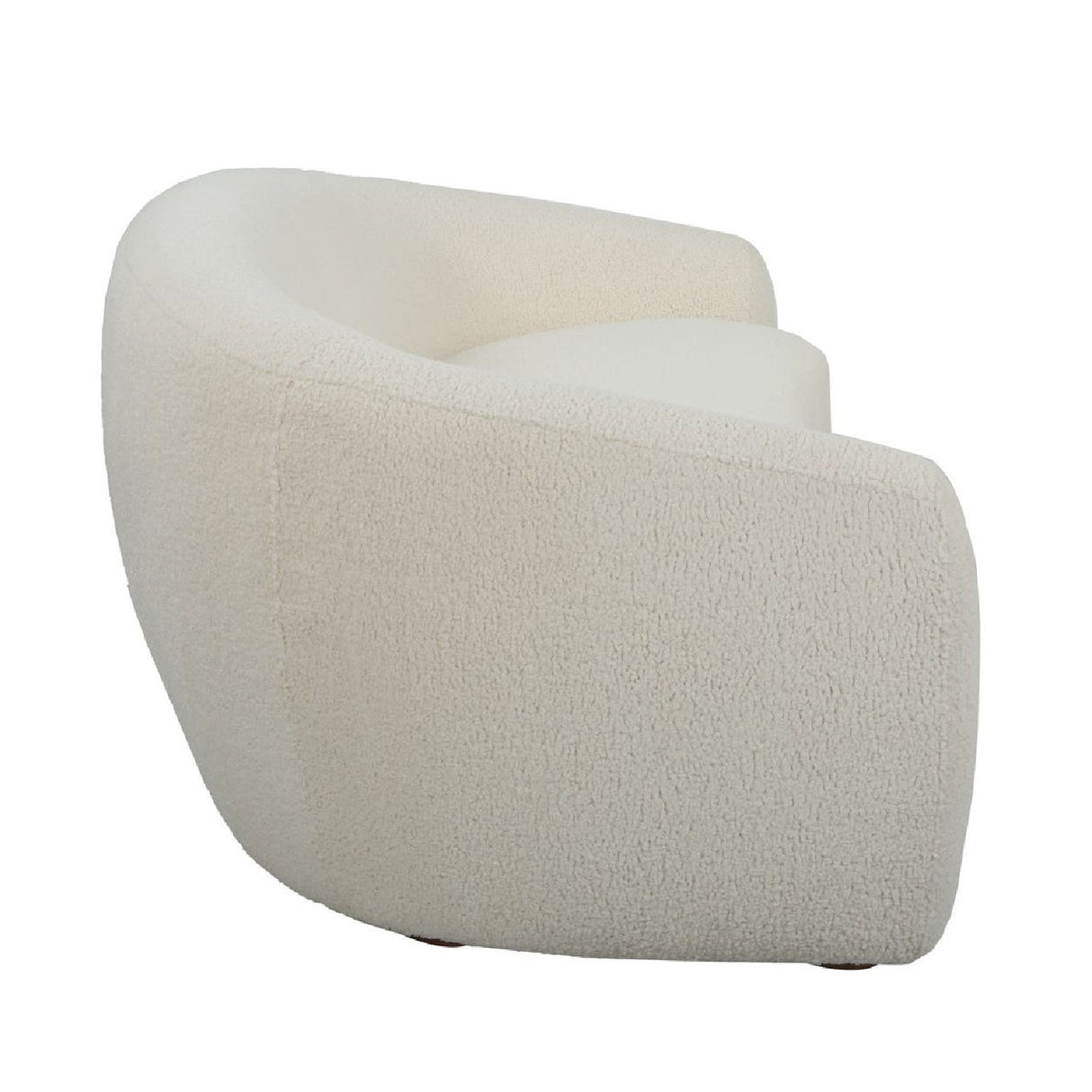   White Shearling Curved Sofa | Oroa.com