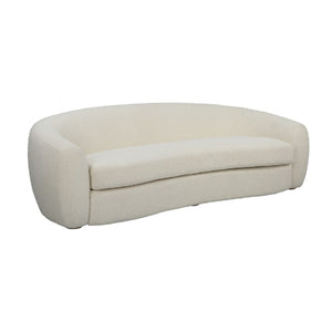   White Shearling Curved Sofa | Oroa.com