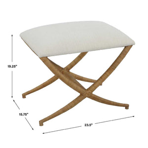   Rattan Wrapped Cross-Base Bench S | Oroa.com
