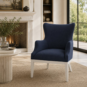   Woven Blue Fabric Accent Chair | Oroa.com