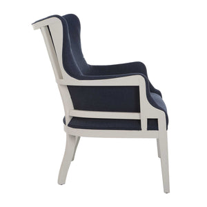   Woven Blue Fabric Accent Chair | Oroa.com
