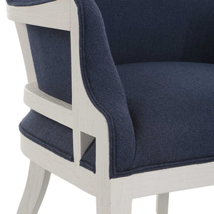   Woven Blue Fabric Accent Chair | Oroa.com