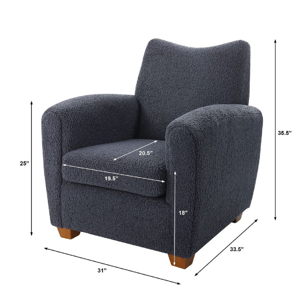   Shearling-Inspired Accent Chair | Oroa.com
