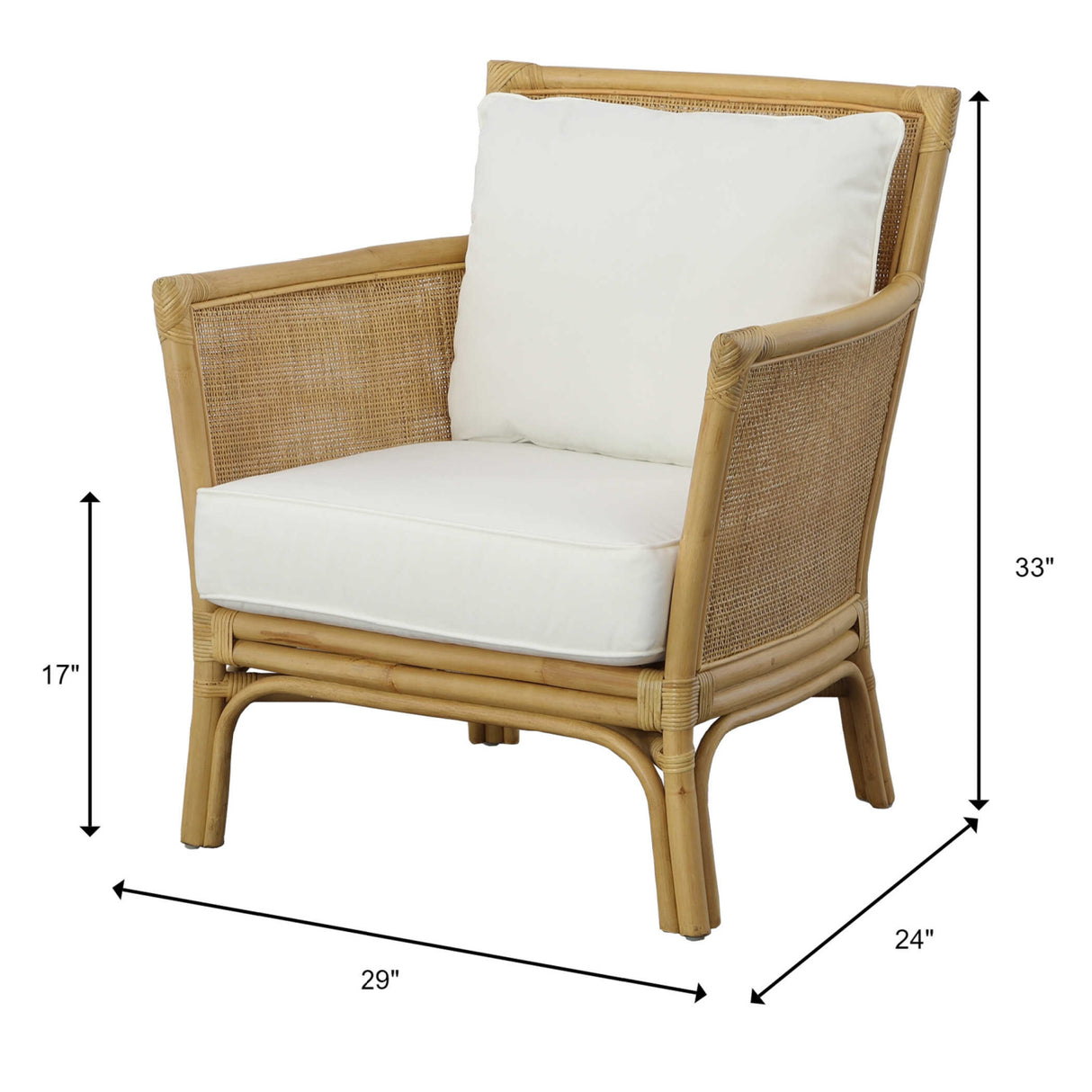   Cushioned Rattan Accent Chair | Oroa.com