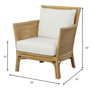   Cushioned Rattan Accent Chair | Oroa.com