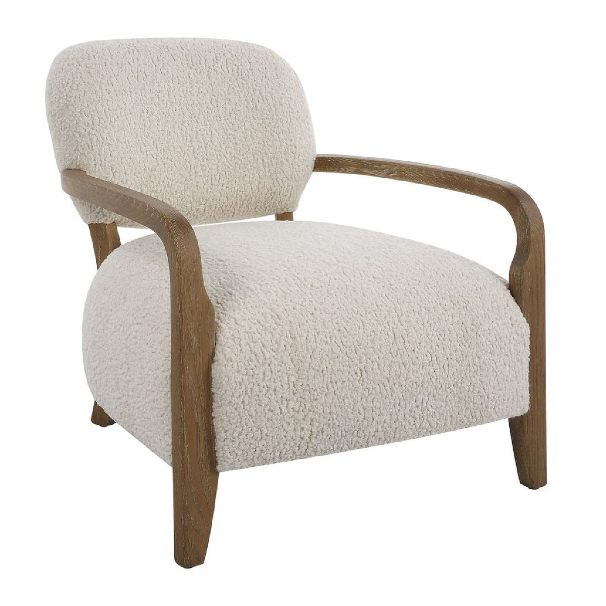   Cream Shearling Accent Chair | Oroa.com