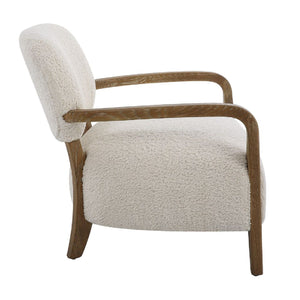   Cream Shearling Accent Chair | Oroa.com