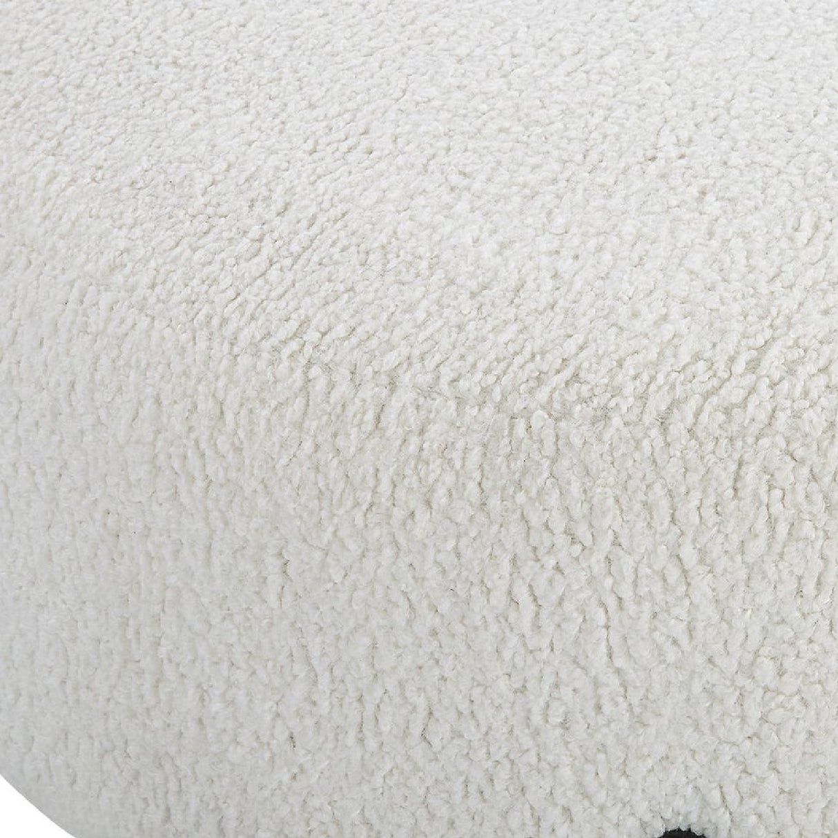   White Shearling Ottoman | Oroa.com