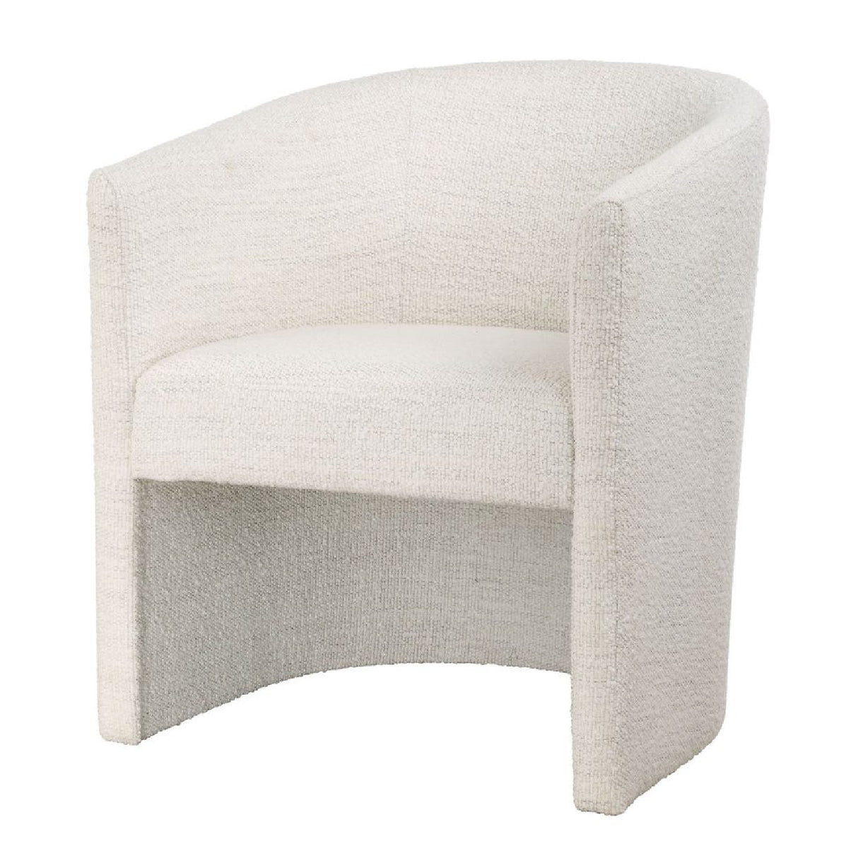  White Boucle Barrel Accent Chair | Oroa.com