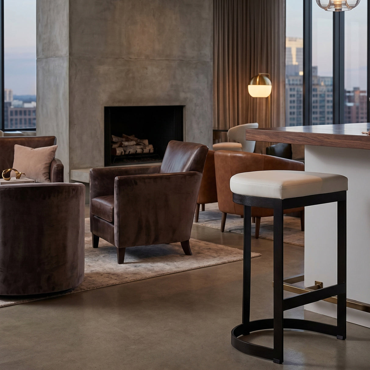   Iron Arched Counter Stool | Oroa.com