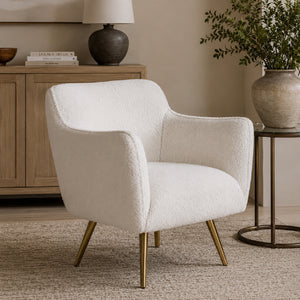   White Sheepskin Swivel Chair | Oroa.com