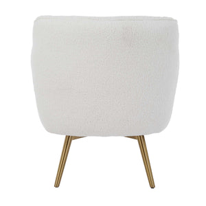   White Sheepskin Swivel Chair | Oroa.com