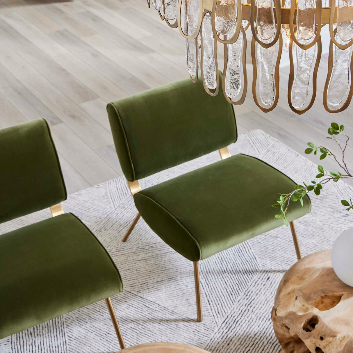   Green Velvet Accent Chair | Oroa.com