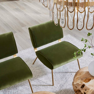   Green Velvet Accent Chair | Oroa.com