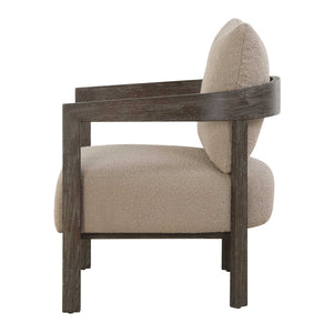   Beige Boucle Accent Chair | Oroa.com