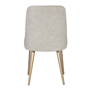   Taupe Fabric Sloped Dining Chair | Oroa.com
