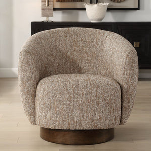   Brown Barrel Swivel Chair | Oroa.com
