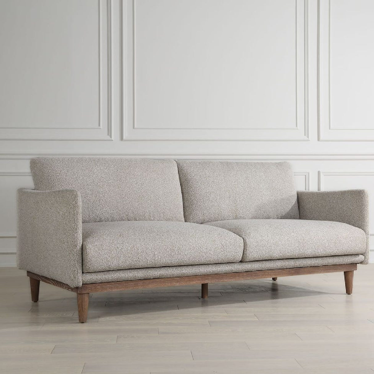   Beige Boucle Sofa | Oroa.com