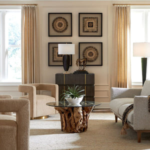   Beige Boucle Modern Swivel Chair | Oroa.com