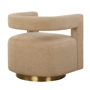   Beige Boucle Modern Swivel Chair | Oroa.com