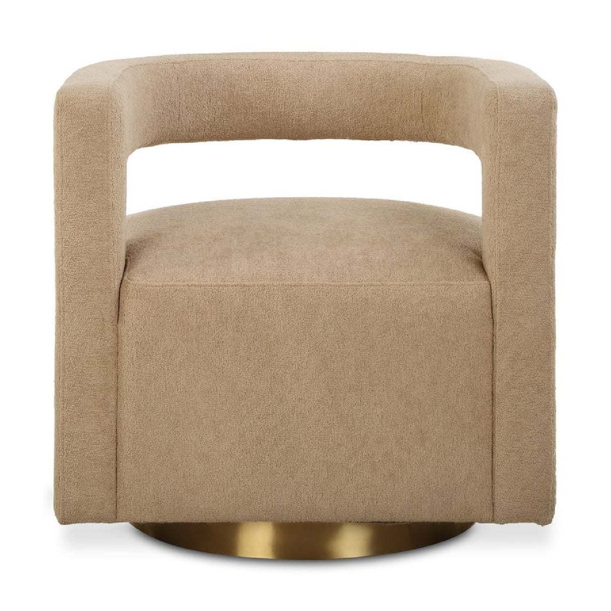   Beige Boucle Modern Swivel Chair | Oroa.com
