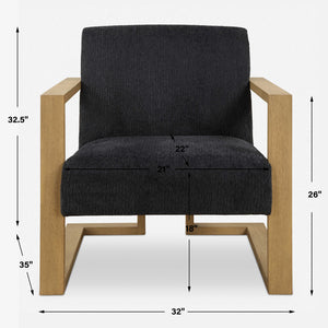   Blue Chenille Accent Chair | Oroa.com