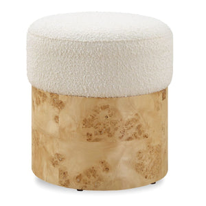   Poplar Burl Base Ottoman | Oroa.com