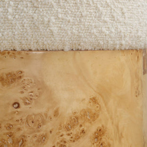   Poplar Burl Base Ottoman | Oroa.com
