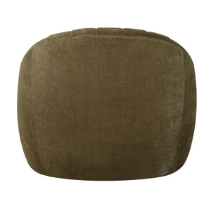   Green Chambray Channeled Swivel Chair | Oroa.com