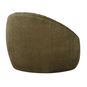   Green Chambray Channeled Swivel Chair | Oroa.com