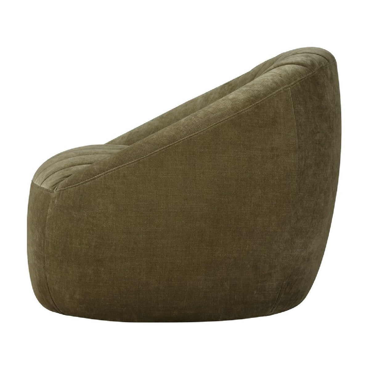   Green Chambray Channeled Swivel Chair | Oroa.com