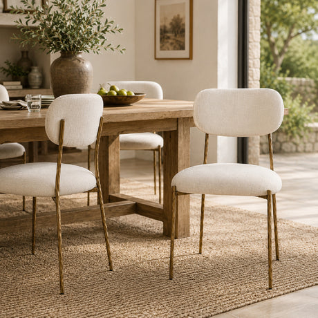   White Floating-Back Dining Chairs (2) | Oroa.com