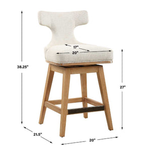   White Swivel Counter Stool | Oroa.com