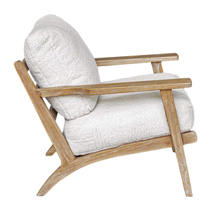   White Sheepskin Cushioned Lounge Chair | Oroa.com