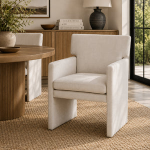   White Velvet Dining Chair | Oroa.com