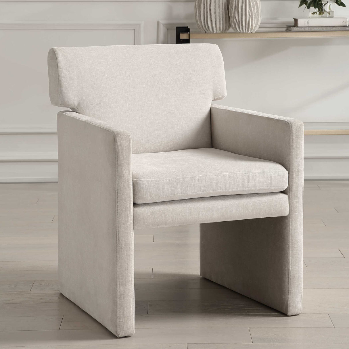   White Velvet Dining Chair | Oroa.com