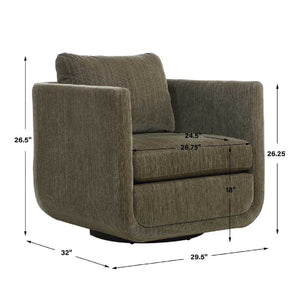   Chenille Rounded Swivel Chair | Oroa.com