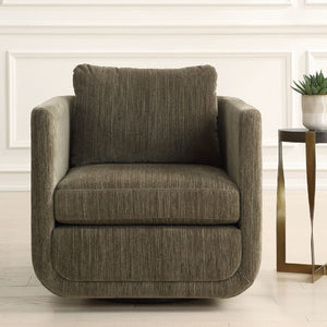   Chenille Rounded Swivel Chair | Oroa.com