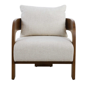   Solid Oak T-Back Accent Chair | Oroa.com