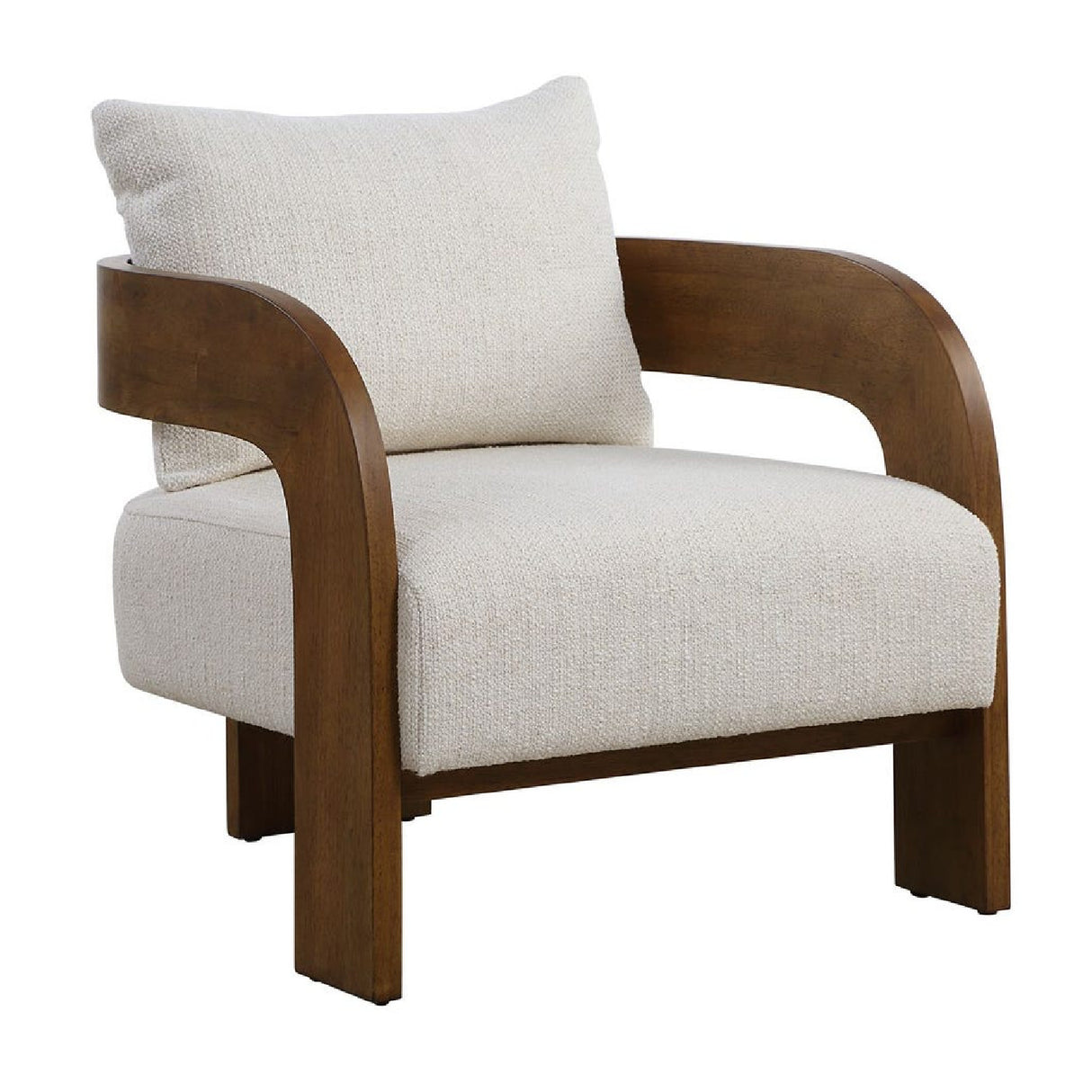   Solid Oak T-Back Accent Chair | Oroa.com