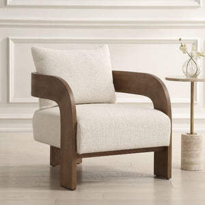   Solid Oak T-Back Accent Chair | Oroa.com