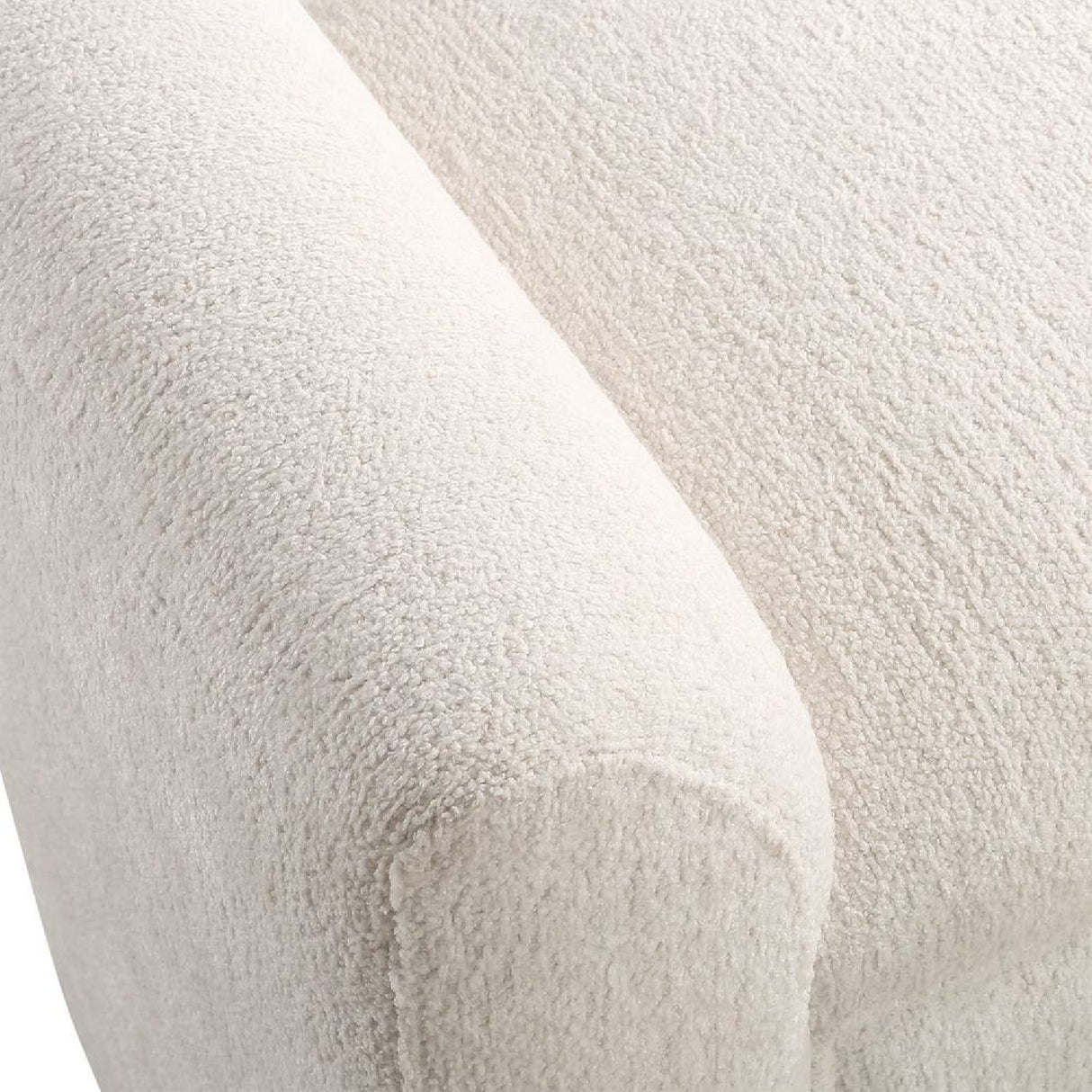   White Boucle Modern Bench | Oroa.com