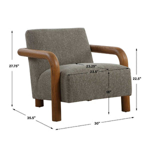   Green Chenille Accent Chair | Oroa.com