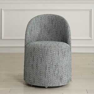   Chenille Caster Swivel Dining Chair | Oroa.com